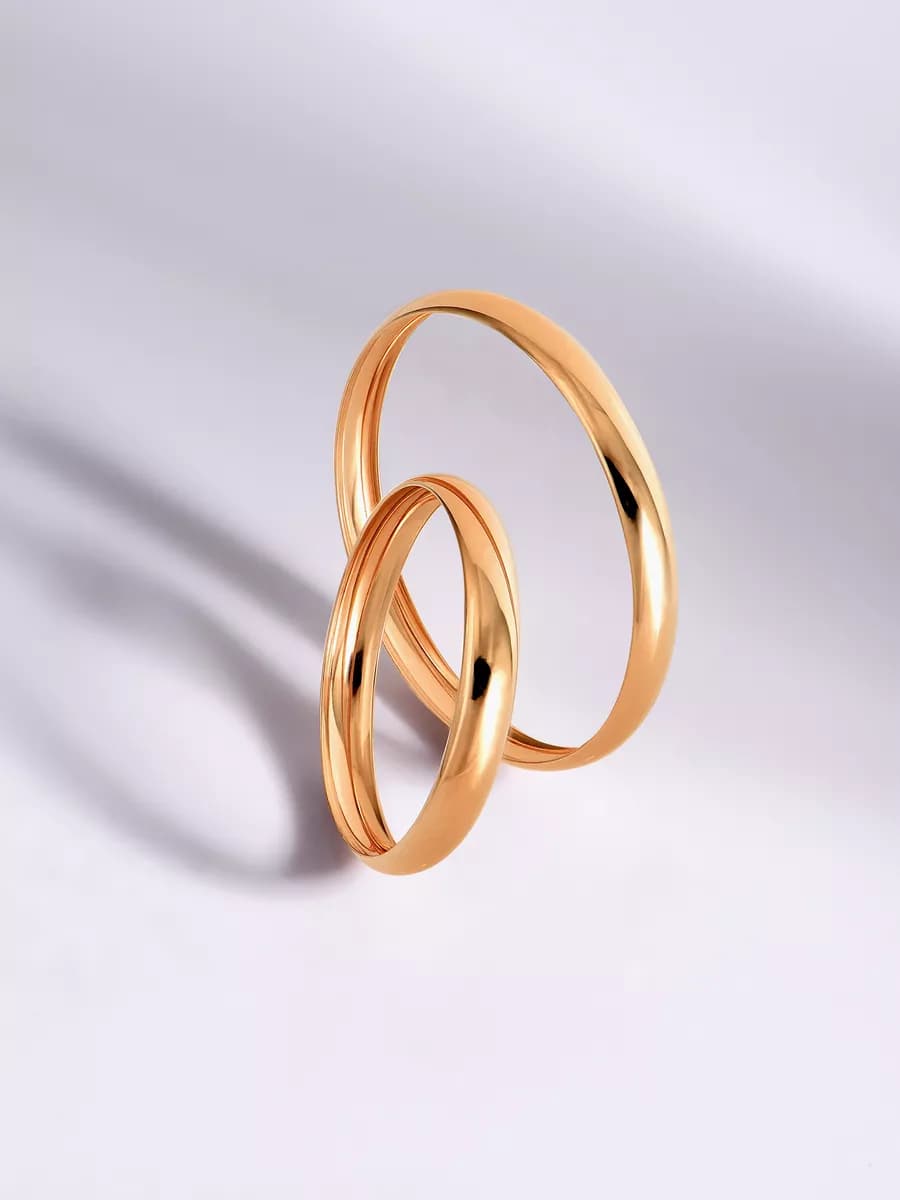 Кольцо обручальное золотое - 1