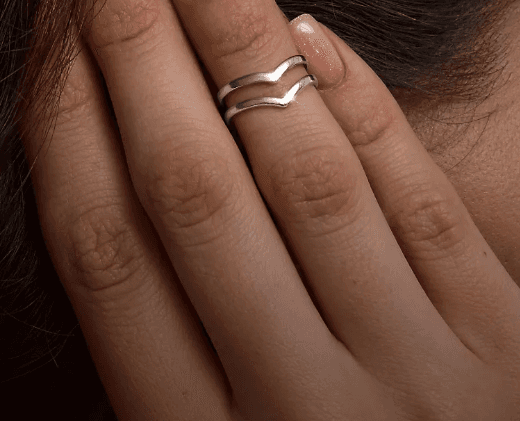 Кольцо на фалангу серебро 925 пробы - 3