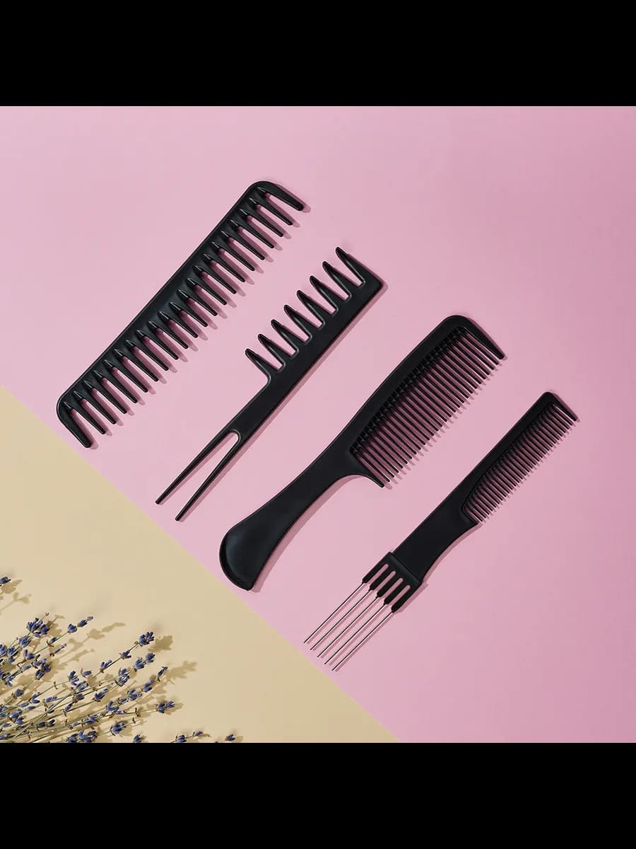 Набор для укладки волос из 12 предметов с расческой для кудрявых волос - 4