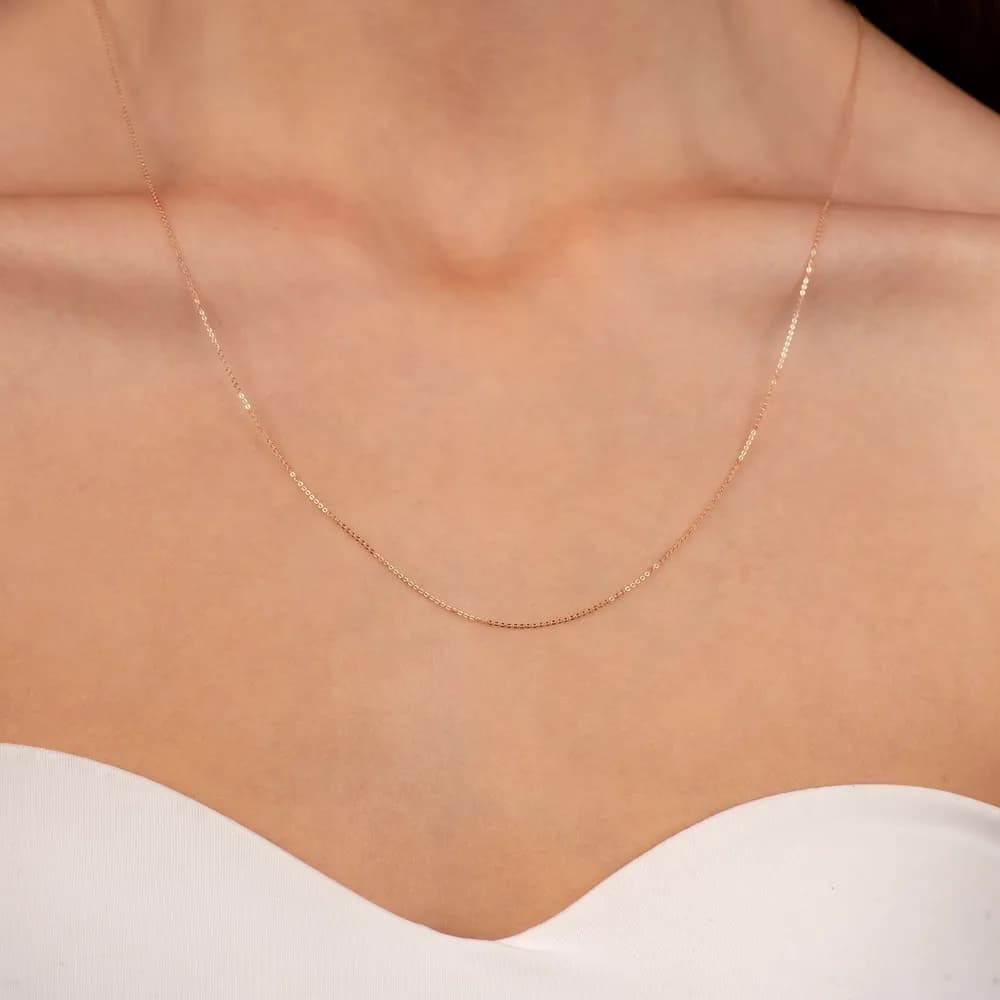 Цепочка на шею золотая 585 пробы - 1