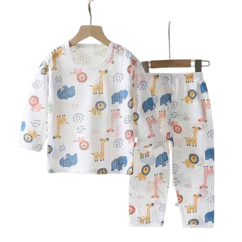 Детский хлопковый пижамный комплект - 1