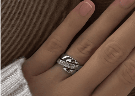 Кольцо женское серебро с фианитами SVETLOV - 3