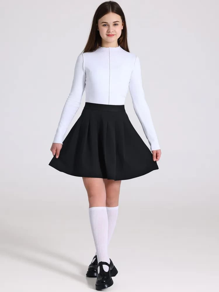 Юбка черная в складку - 1