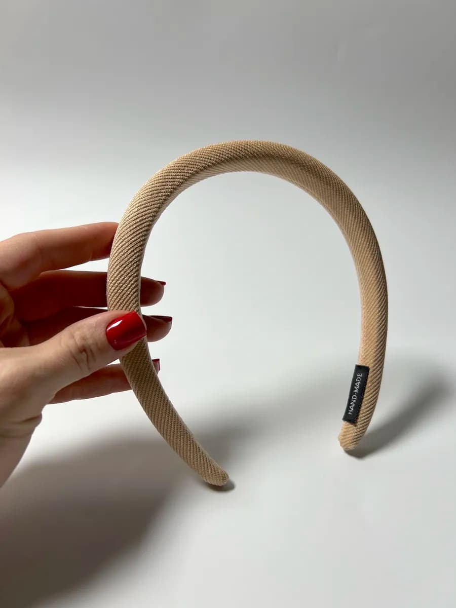 Ободок для волос женский тканевый - 2