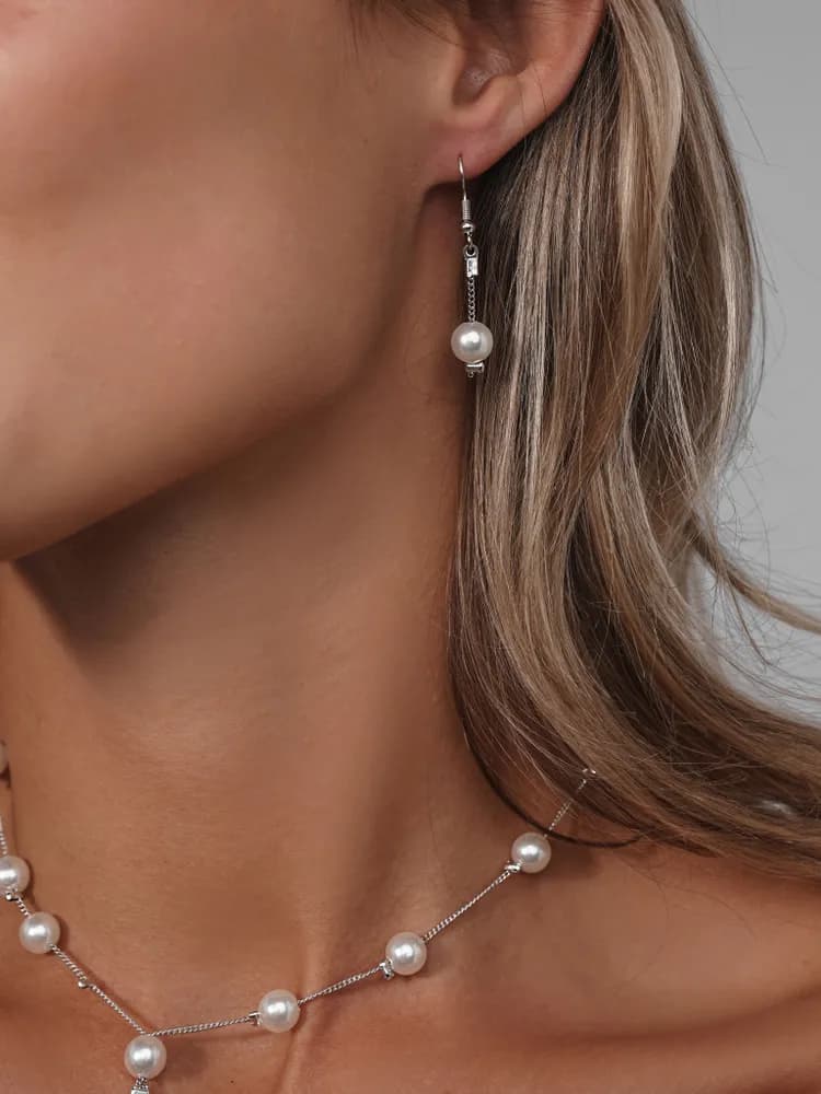 Комплект колье на шею, браслет и серьги - 2