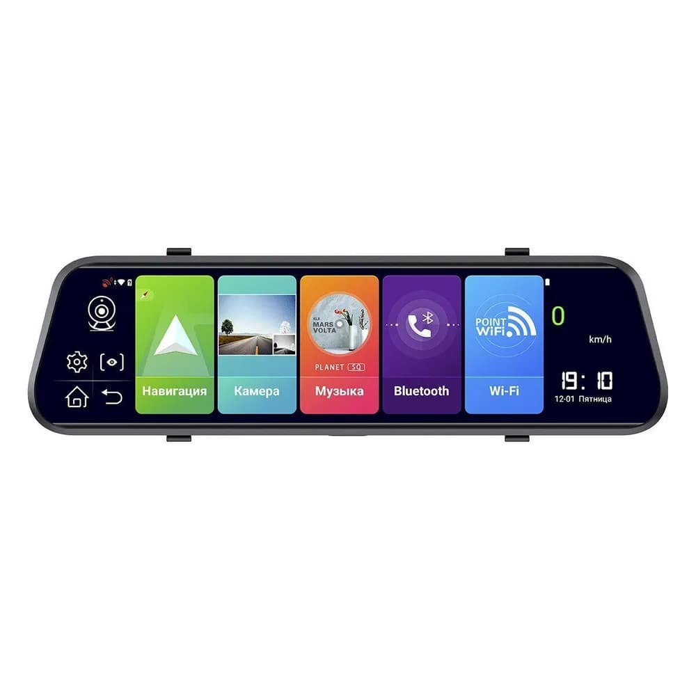 Видеорегистратор зеркало с 2-мя камерами на базе Android с GPS, 4G, Wi-Fi, 4G LTE - 1