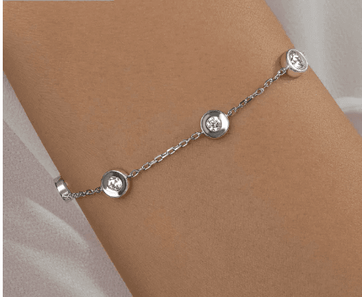 Браслет серебряный женский 925 пробы плетение Лав, серебро SOKOLOV - 1