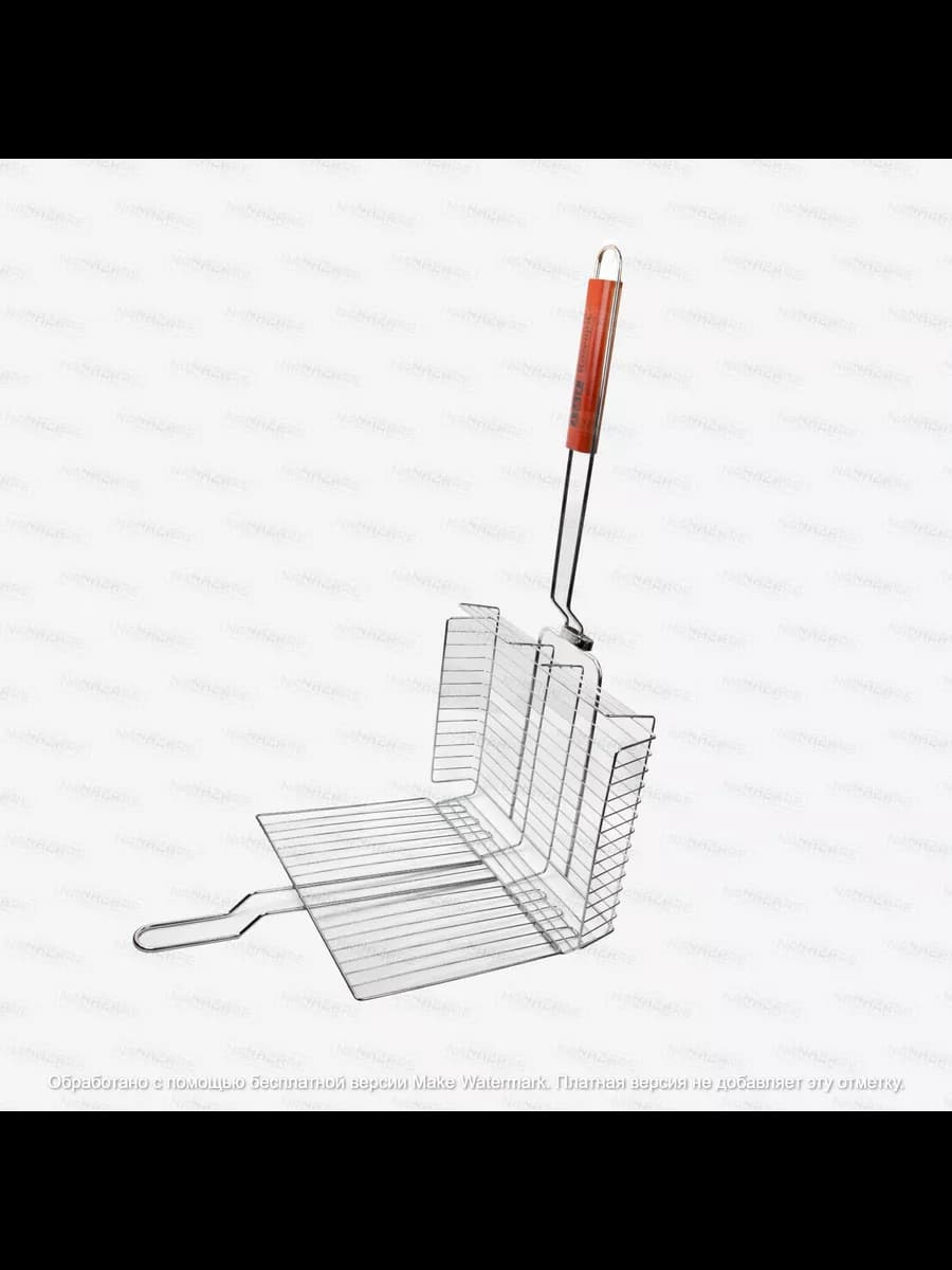 Решетка для мангала гриля барбекю 34х22 см с рожками - 2