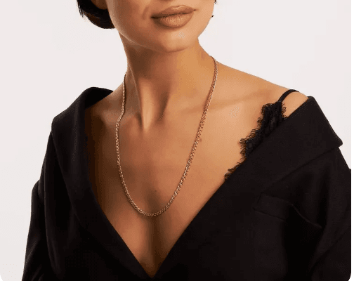 Золотая цепочка 585 женская на шею Нонна 45 см - 2