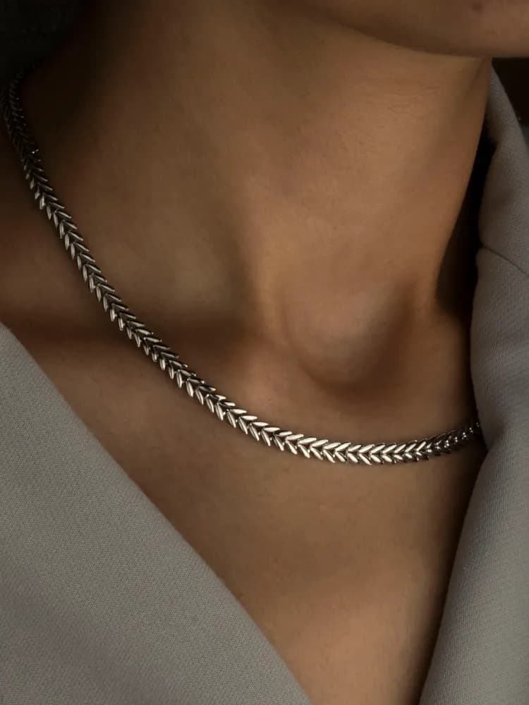 Цепь женская серебряная - 3