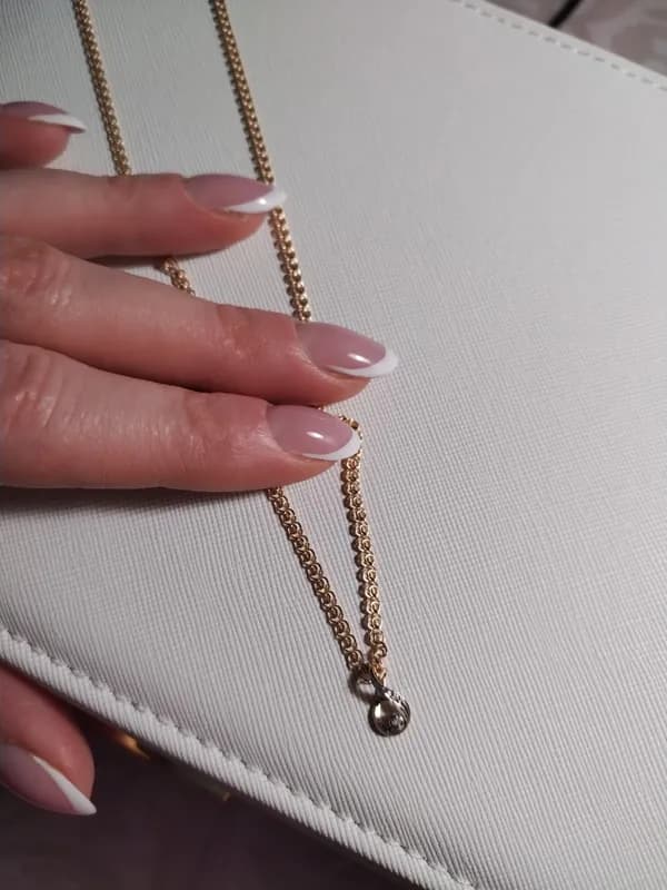 Цепочка золотая женская, красное золото 585, плетение "Лав" - 2