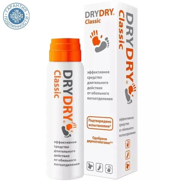 Dry-Dry Средство от обильного потоотделеения длительного действия Classic, 35 мл - 1