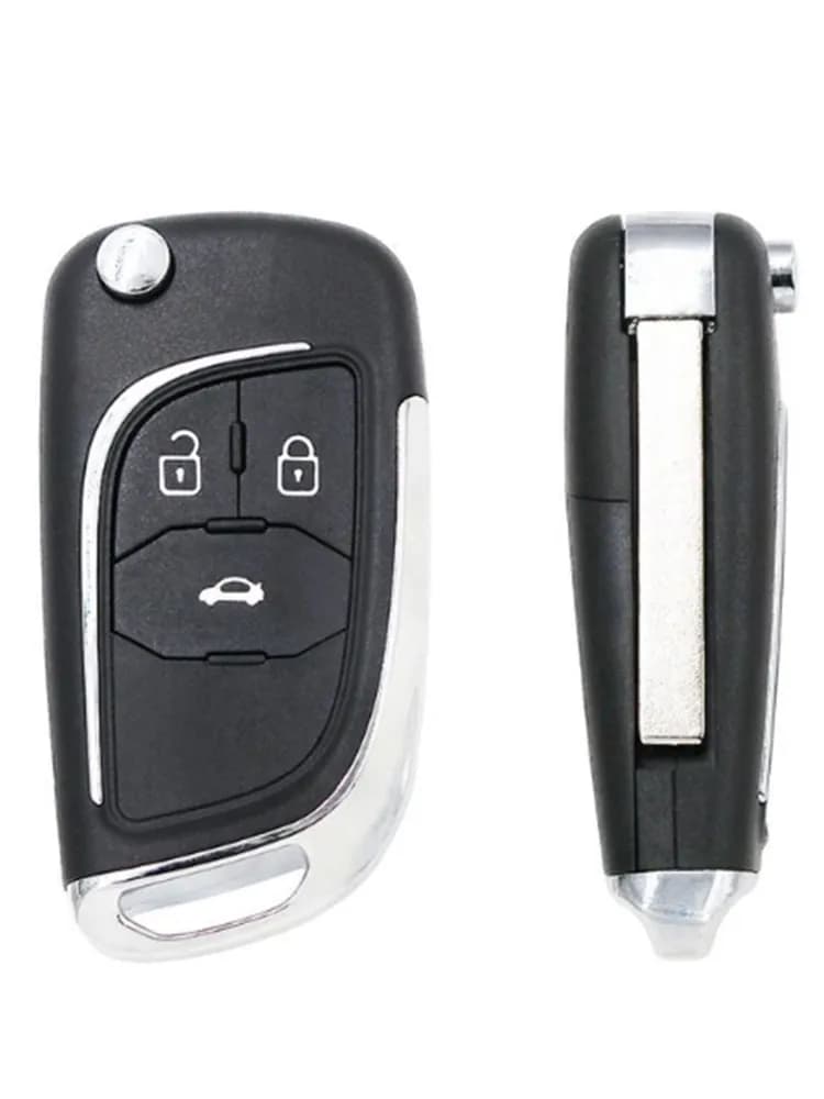 Складной выкидной ключ-брелок для автомобилей, 3 кнопки - 1