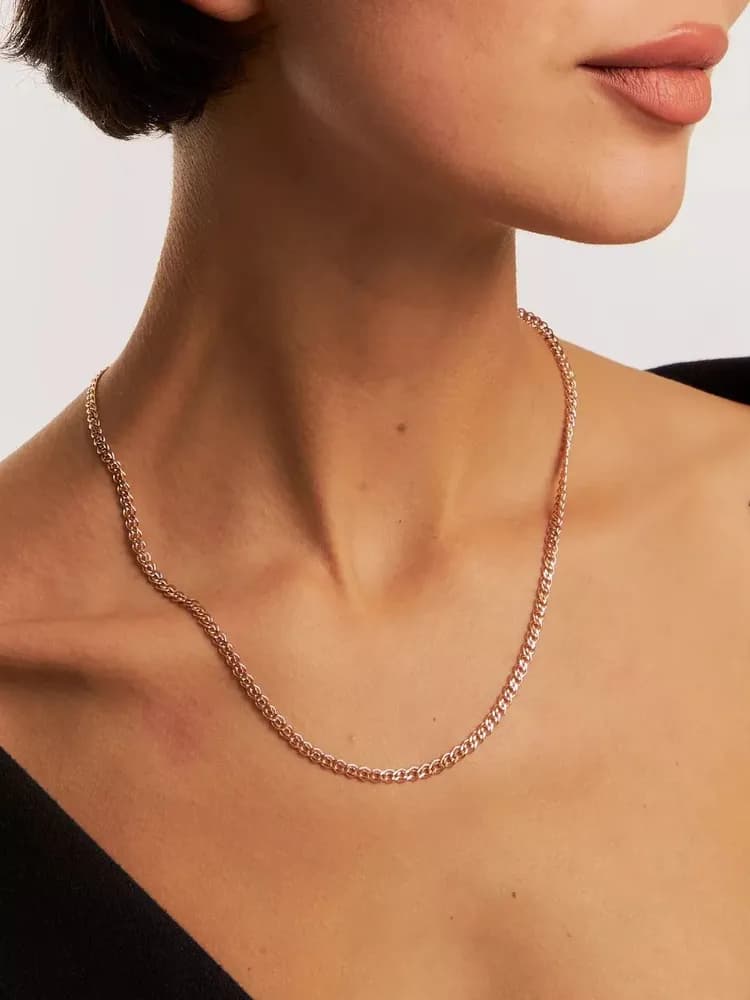 Золотая цепочка 585 женская на шею Нонна 45 см - 1